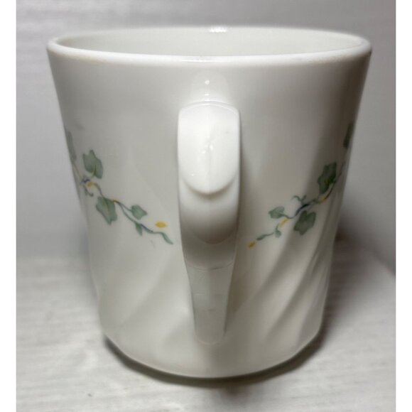 Corning USA White Swirl Callaway Ivy Pattern Coffee Mug 10 Oz - Picture 4 of 7